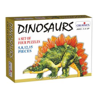 Creative's | Dinosaurs- A Set of 4 Puzzles | Art No. 0715 |