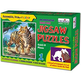 Creative Educational Aids | Jigsaw Puzzles - Assemble Draw & Colour 1 | Age: 3+ | Art No. 0999 |