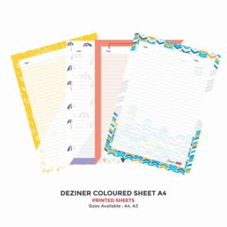 Neelgagan | Designer Sheets-One Side Ruled | Size: A-4 ( 21 x 29.7cm ) |