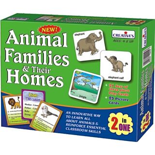 Creative Educational Aids Pre-School - Animal Families and Their Homes (2 in 1) (1016)