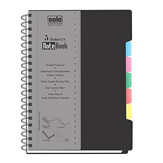 Solo 5 Subjects Note Book Square B5 (NB556)