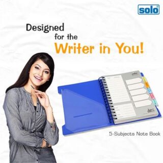 Solo 5 Subjects Note Book Square A5 (NA555)