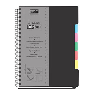 Solo 5 Subjects Note Book Dividers B5 (NB555)
