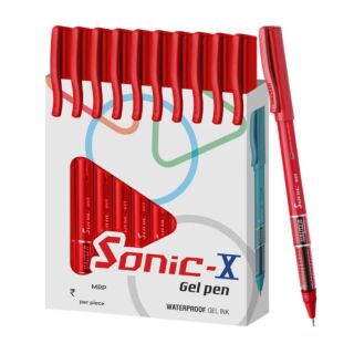Hauser Germany | Gel Pen | Sonic | Pack of 10pcs | Red |
