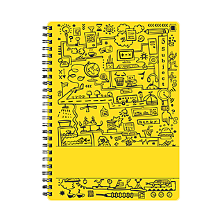 Matrikas | Spiral Notebook | 5 Subject | Cube Work| Ruled | Hardbound | Size: STD | Pages 300 |
