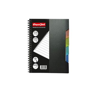 PaperClub | Wiro Premium Notebook- Ruled | Five Subject-300 Pages-70gsm | Size: (28cm X 21.6cm) | Art No. 53075 |