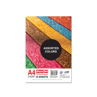 PaperClub | Gitter Sheets | Assorted Colours | Size: A4 | Pack of 10 Sheets | Art No. 53650 |