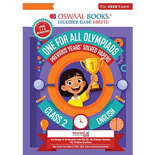 Oswaal | One for All Olympiads | Previous Years' Solved Papers | English | Class 2 |