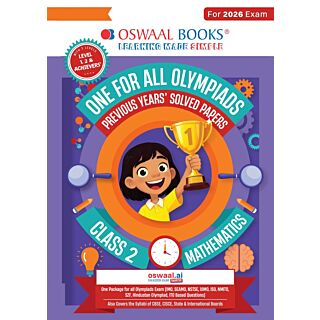 Oswaal | One for All Olympiads | Previous Years' Solved Papers | Mathematics | Class 2 |