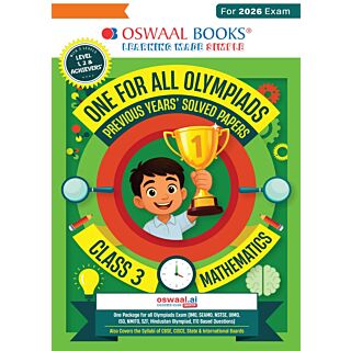 Oswaal | One for All Olympiads | Previous Years' Solved Papers | Mathematics | Class 3 |