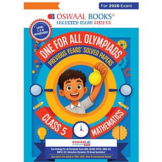 Oswaal | One for All Olympiads | Previous Years' Solved Papers | Mathematics | Class 5 |