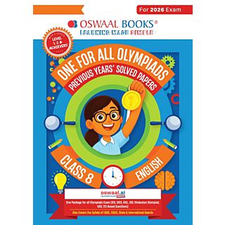 Oswaal | One for All Olympiads | Previous Years' Solved Papers | English | Class 8 |