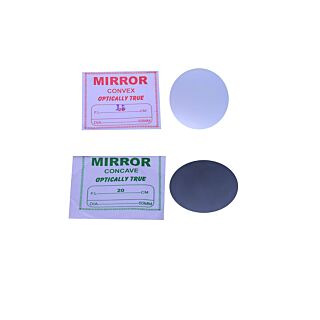 Fun + Learn | Concave And Convex Set| Premium Round Transparent | Glass Mirror | Dia 50mm |