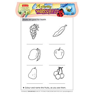 Scholars Hub Activity Worksheets Fruits