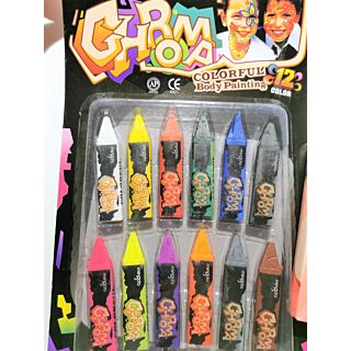 Mingda | Face & Body Painting Crayons-Ghroma | Non-Toxic Paint | 12 Shades |