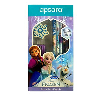 Apsara | Disney Frozen Pencils Pack | ( With 1N-Sharpener, 1N-Eraser & 1N-Topper Eraser ) |