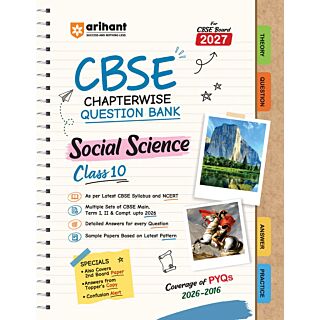 Arihant | CBSE Chapterwise Question Bank | Social Science | Class 10 |