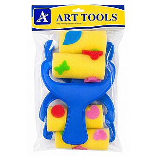 Art Pavilion | Art Tools | Foam Roller Designer Stamps | Set of 4pcs |