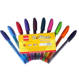 Cello Ball Pen Tri-Mate Plus 1mm Pack of 5pcs Ink Blue