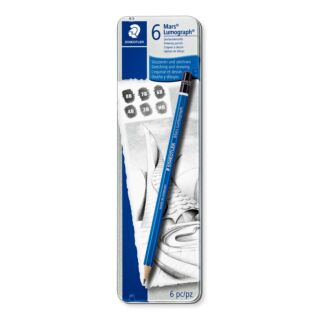 Staedtler | Mars Lumograph | Artists Sketching Pencils | Set of 6 Pencils | Art No.100 G6 |