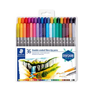 Staedtler | Permanent Pens | Double Ended | Set of 36 | Art No.3200 TB36 |