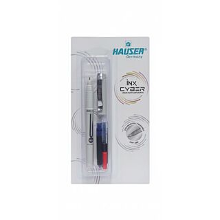 Hauser Germany Fountain Pen Inx Cyber with 3 Jumbo Blue Ink Cartridges