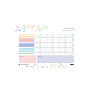 Scholar | Monthly Habit Tracker | Size: A4 | 24 Sheets | Art No. HTM-H |