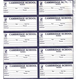 Cambridge School Label Sheets (Pack of 2)