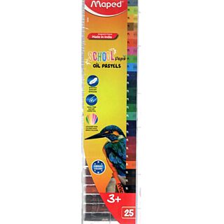 Maped | School Color Peps Oil Pastels | Pack of 25 Shades |