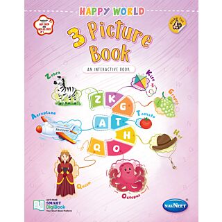 Navneet | Happy World | 3 Picture book | An Interactive Book |