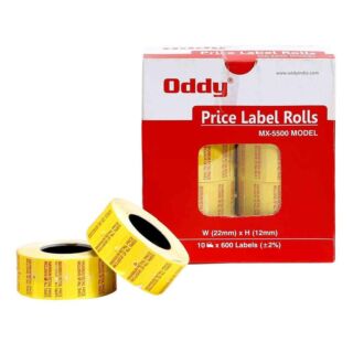 Oddy Label Roll - Yellow MRP (PL-YM600)