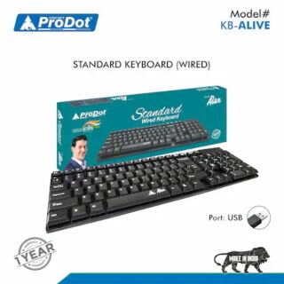 Prodot | Standard | Wired Keyboard | Model: Alive |