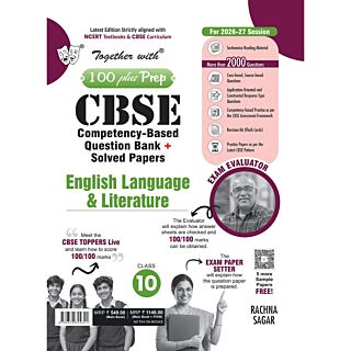Rachna Sagar | Together with 100 Plus Prep | CBSE Question Bank | English Language & Literature | Class 10 |