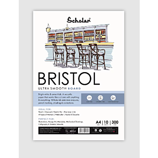 Scholar | Bristol Paper Loose | 10 Sheets | Size: A4 | 300gsm|