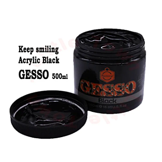 Art Pavilion | Keep Smilling | Gesso Black | 500ml | Art No.500B |