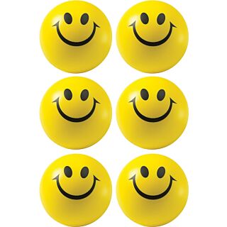 Smiley Face Squeeze Ball-Set of 12 Pcs (Yellow)
