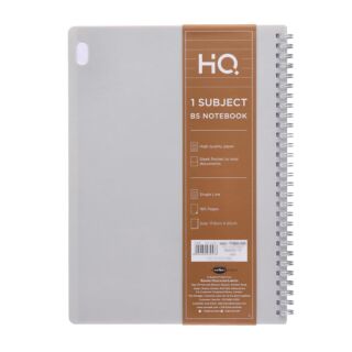 Navneet | Spiral Bound HQ Notebook | Single lined | Grey | Size: B5 | 160pages |