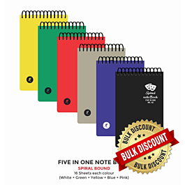 Yeaqee 8 Pack 12 Pocket Spiral Folders Notebook Bulk With Clear Front Pocket - View #8